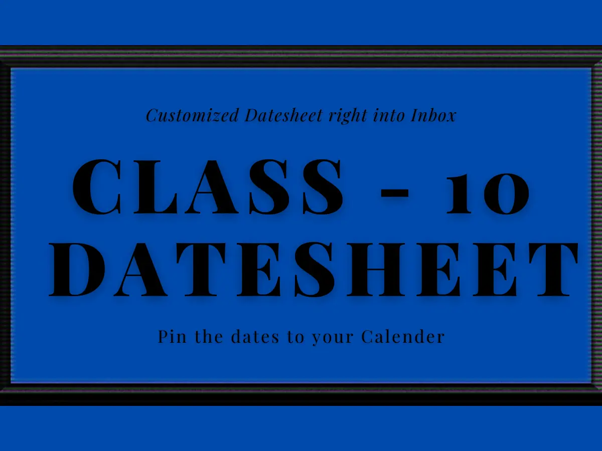 CBSE DAteSheet - class 10